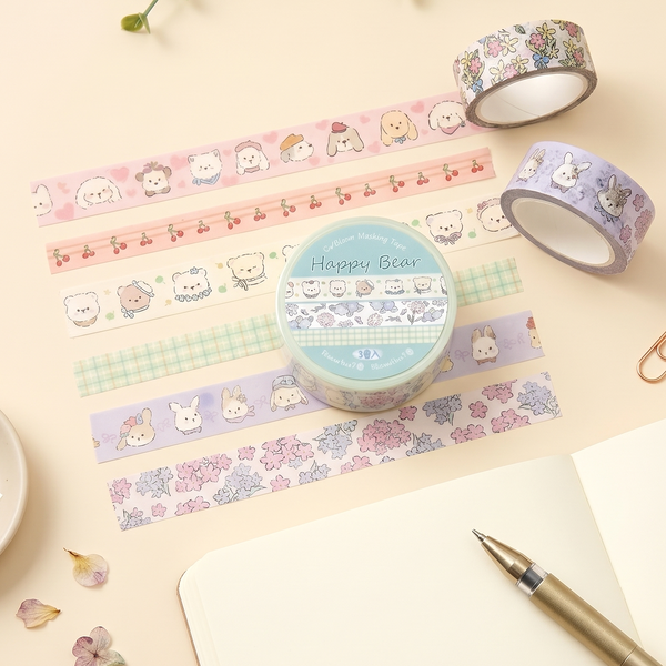 Soft Bloom Washi Tape - Set of 3