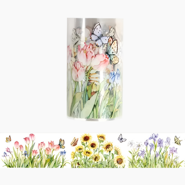 Flowering Shrubs Clear Masking Tape - Extra Wide