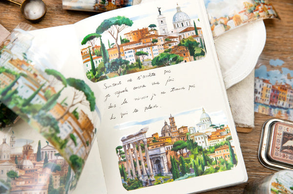 European Cityscape Clear Washi Tape