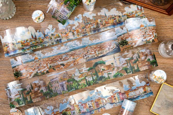 European Cityscape Clear Washi Tape