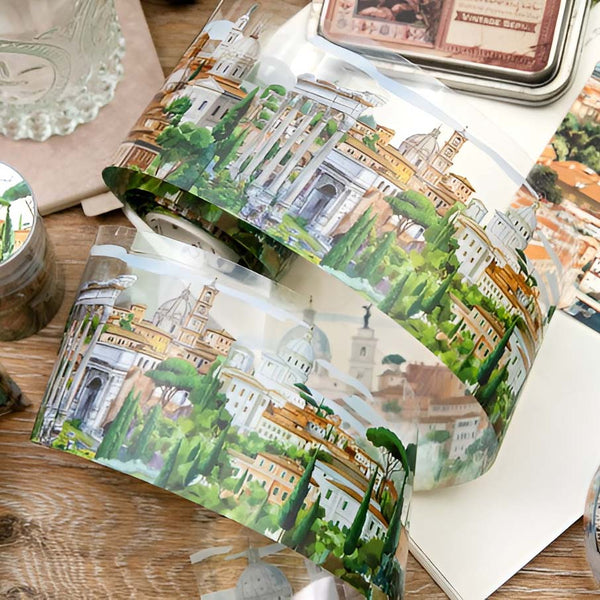 European Cityscape Clear Washi Tape
