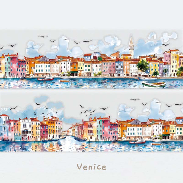 European Cityscape Clear Washi Tape
