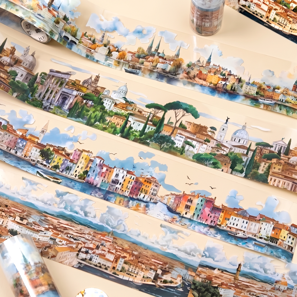 European Cityscape Clear Washi Tape
