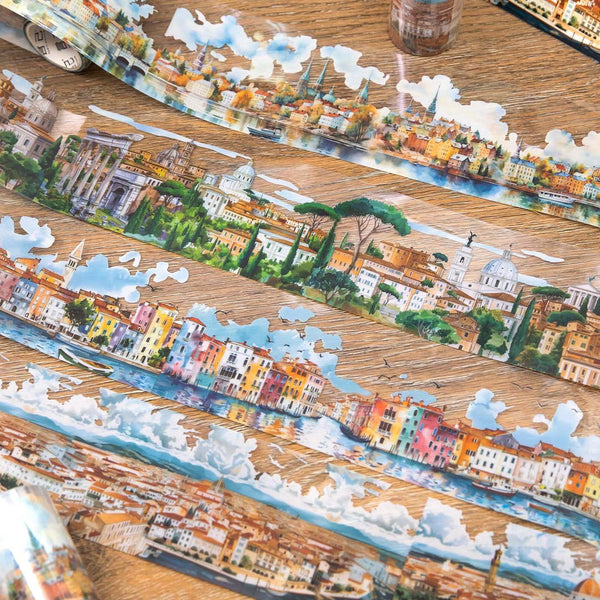 European Cityscape Clear Washi Tape