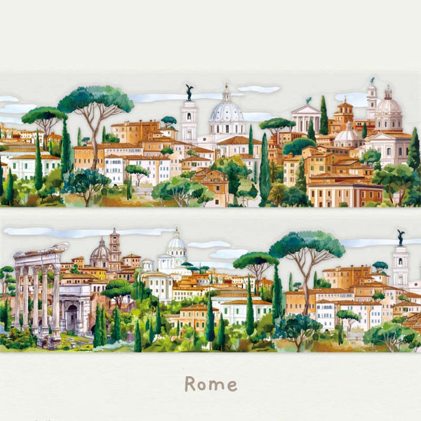 European Cityscape Clear Washi Tape