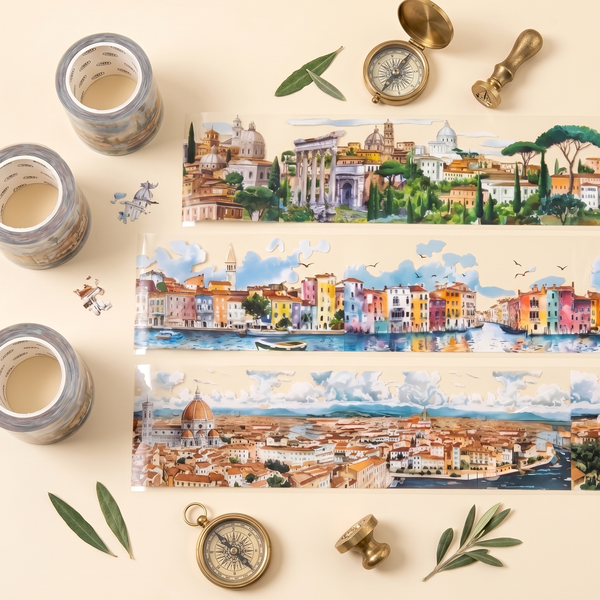 European Cityscape Clear Washi Tape