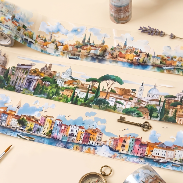 European Cityscape Clear Washi Tape