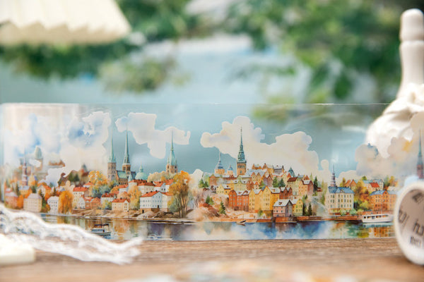 European Cityscape Clear Washi Tape