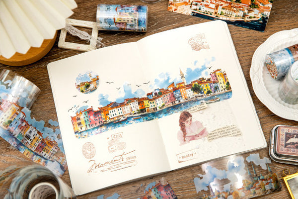 European Cityscape Clear Washi Tape