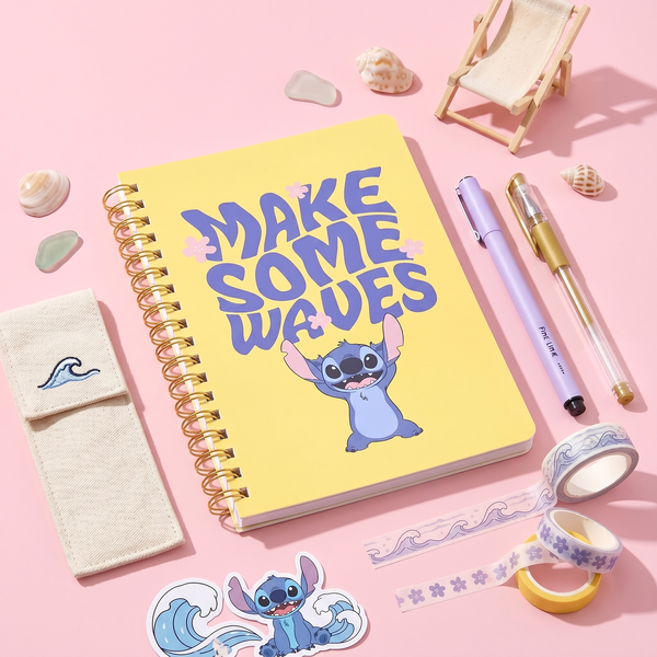 Sun-Star & Disney Stitch Notebook - Limited Summer Edition - Make Some Waves