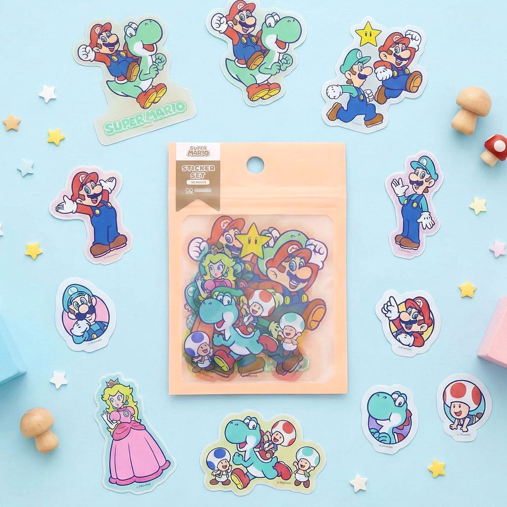 Sun-Star & Nintendo Super Mario Stickers - Limited Edition