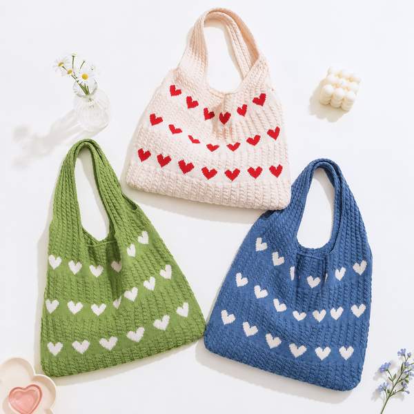 Sweetheart Knit Tote (3 Colors)