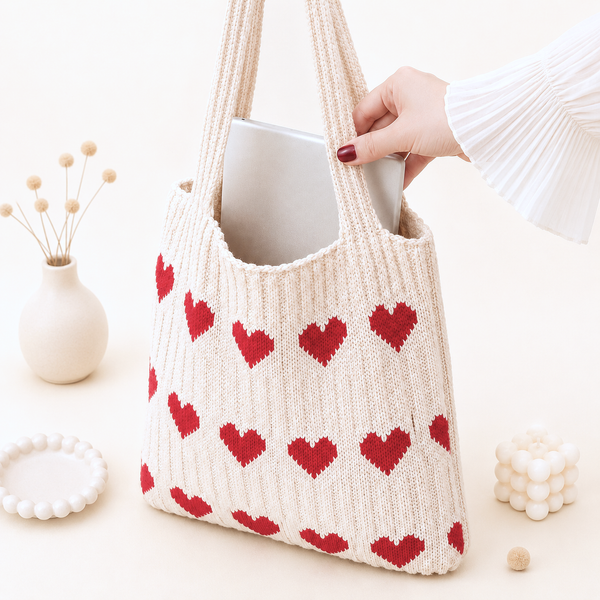 Sweetheart Knit Tote (3 Colors)