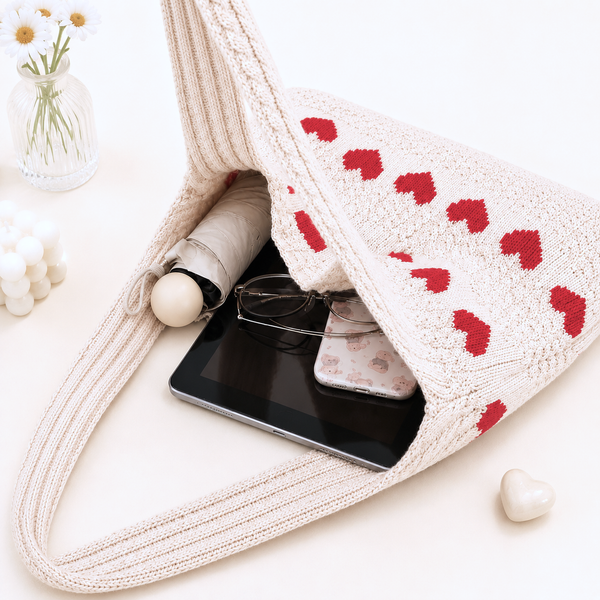 Sweetheart Knit Tote (3 Colors)
