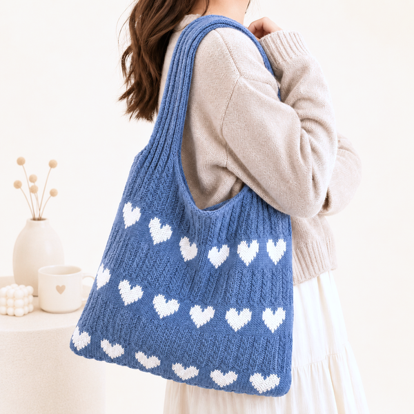 Sweetheart Knit Tote (3 Colors)