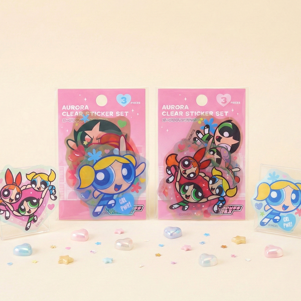Powerpuff Girls Premium Clear Sticker Set – Japanese Edition