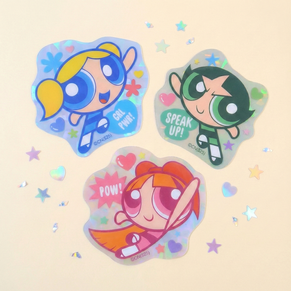 Powerpuff Girls Premium Clear Sticker Set – Japanese Edition
