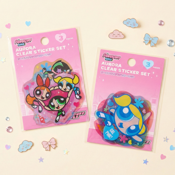 Powerpuff Girls Premium Clear Sticker Set – Japanese Edition