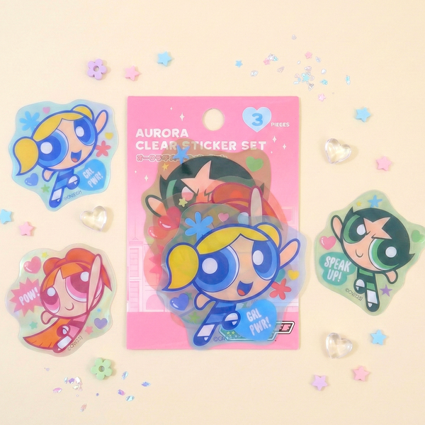 Powerpuff Girls Premium Clear Sticker Set – Japanese Edition