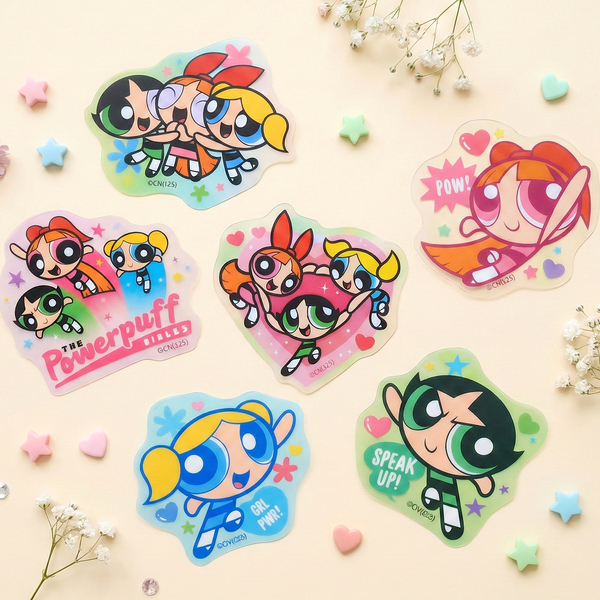 Powerpuff Girls Premium Clear Sticker Set – Japanese Edition