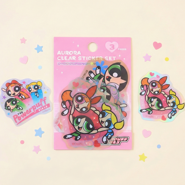 Powerpuff Girls Premium Clear Sticker Set – Japanese Edition