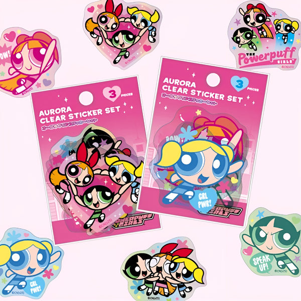 Powerpuff Girls Premium Clear Sticker Set – Japanese Edition