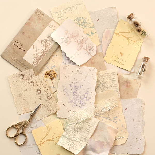 Vintage Botanical Collage Papers