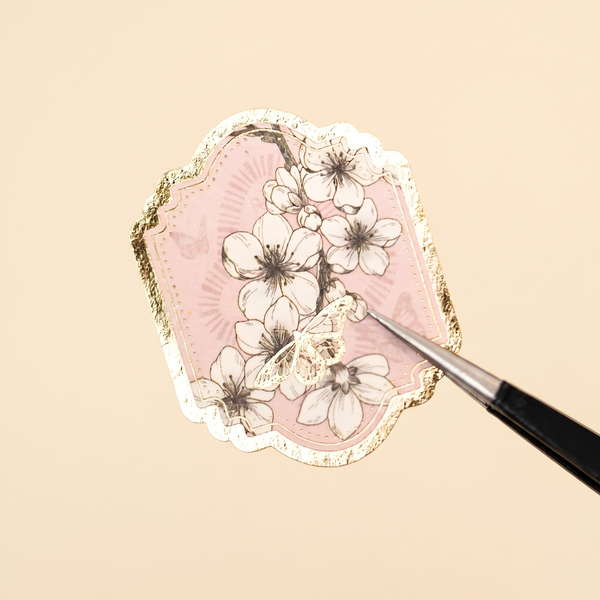 Vintage Floral Stamp Stickers
