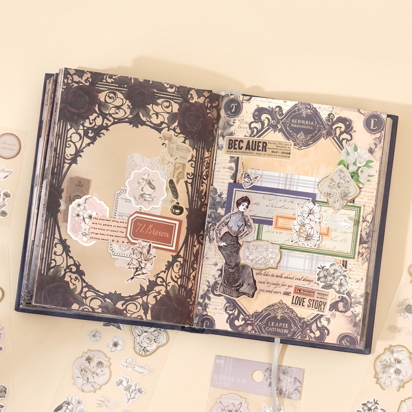 Vintage Floral Stamp Stickers