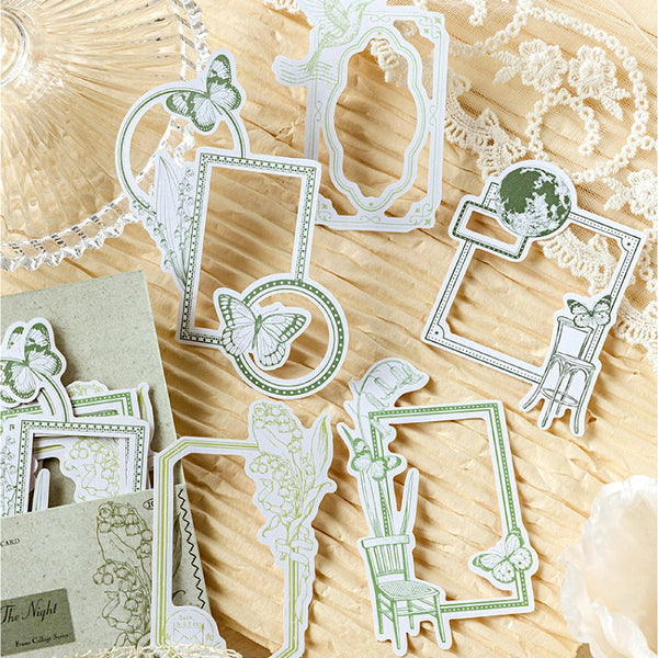 Vintage Vignette Die-Cut Stickers