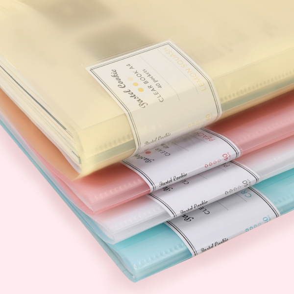 KOKUYO Pastel Cookie Clear Book - A4 - 30 Pockets