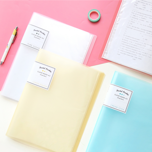 KOKUYO Pastel Cookie Clear Book - A4 - 30 Pockets