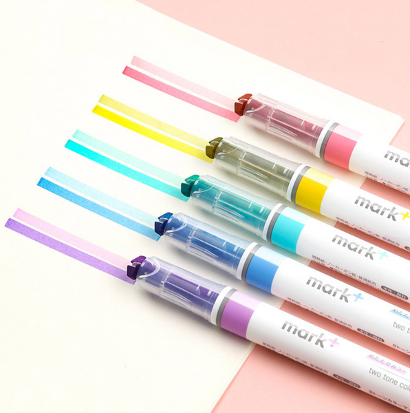 KOKUYO Mark+ Two Tone Highlighters