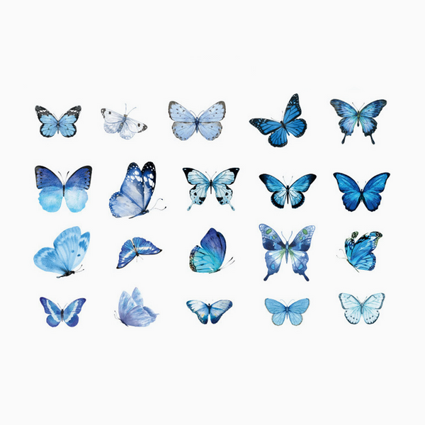 MO•CARD Original Deco Stickers - Blue Butterflies