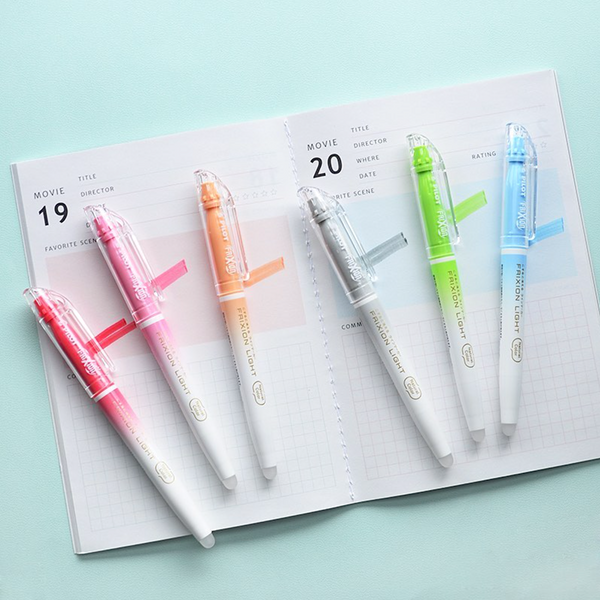 Pilot Frixion Light Natural Color Erasable Highlighters - 6 Color Set - NEW COLORS