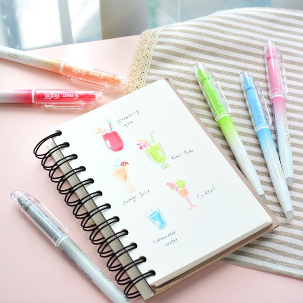Pilot Frixion Light Natural Color Erasable Highlighters - 6 Color Set - NEW COLORS