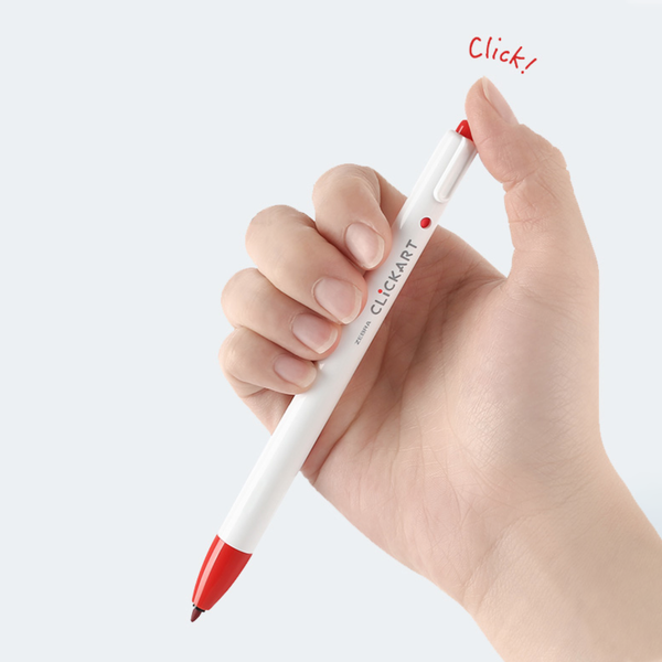 Zebra Clickart Knock Sign Pen 12 Color Set - Light