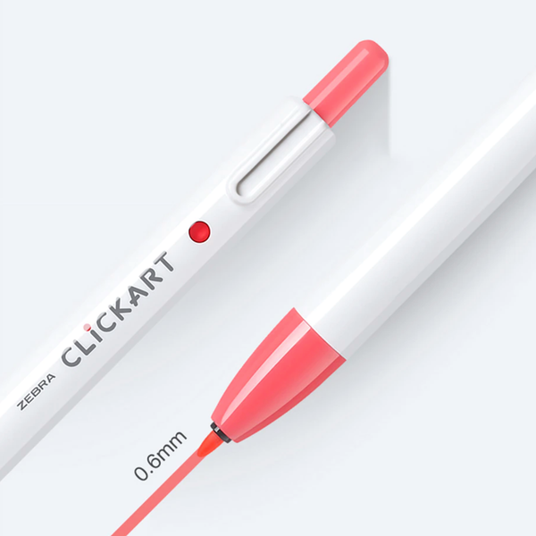 Zebra Clickart Knock Sign Pen 12 Color Set - Light