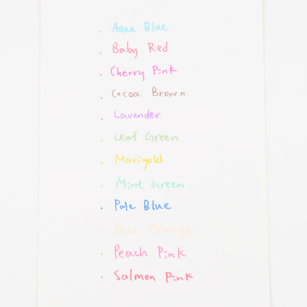 Zebra Clickart Knock Sign Pen 12 Color Set - Light