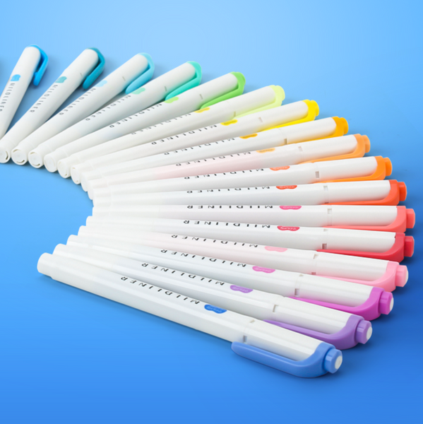 Zebra Mildliner Double Sided Highlighters - 5 Pastel Color Set