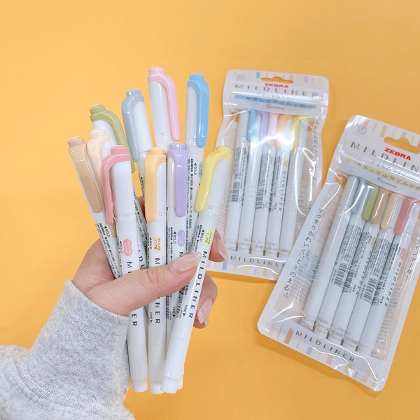 Zebra Mildliner Double Sided Highlighters - Mild Natural